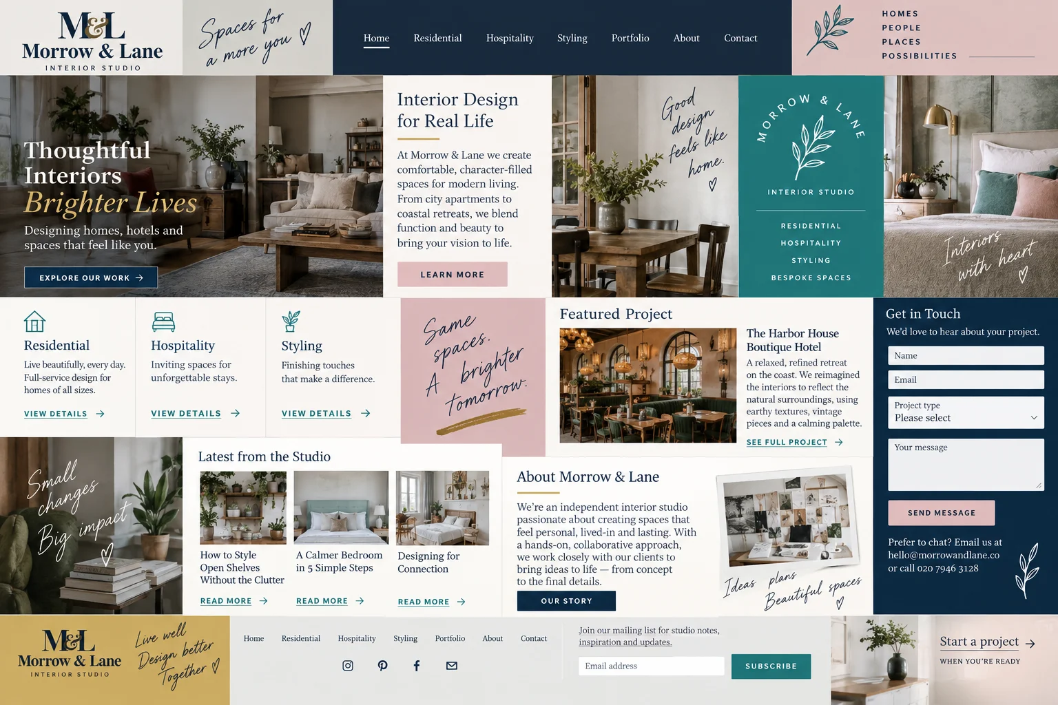 Morrow & Lane website before redesign