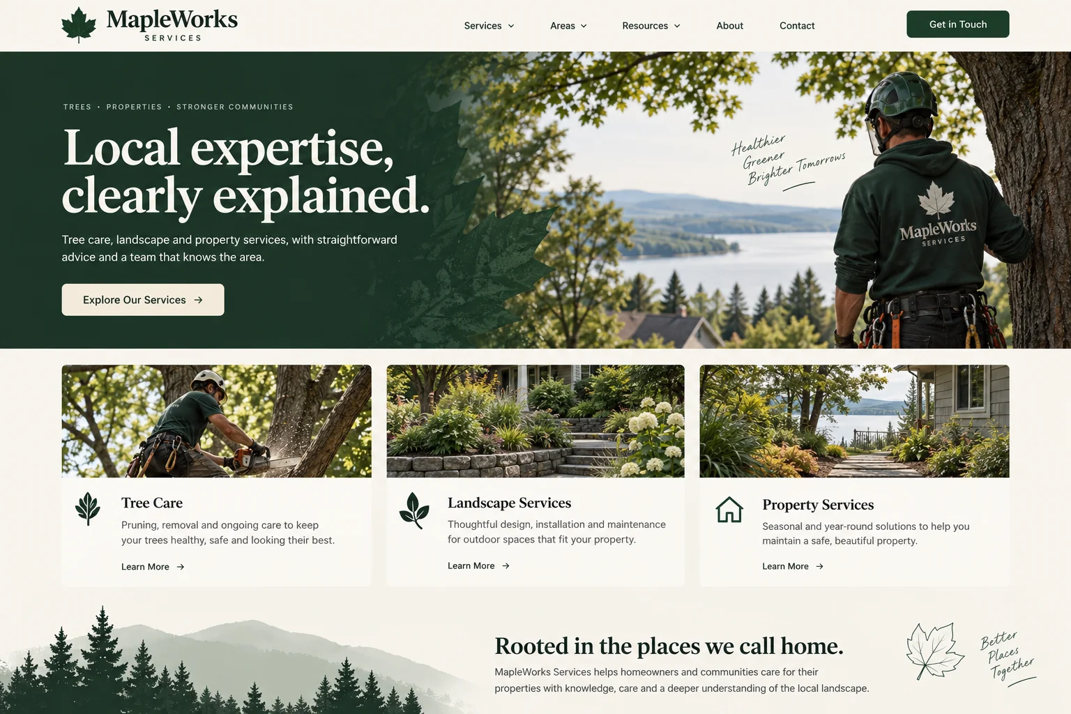 MapleWorks Services website after redesign
