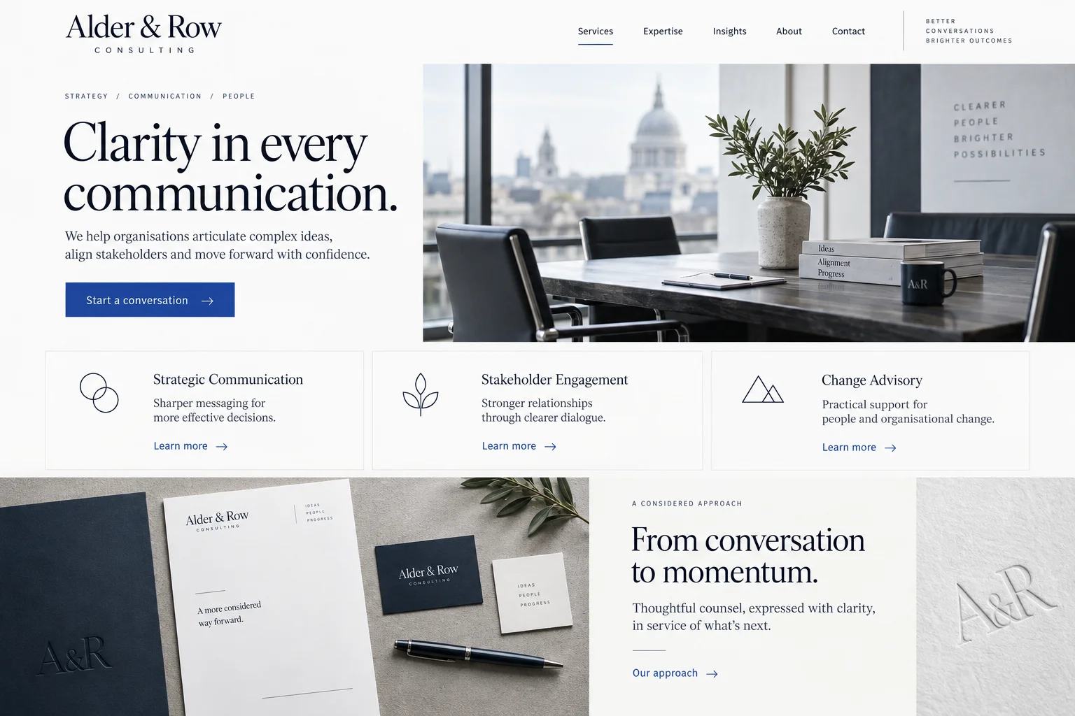 Westbridge Consulting website after redesign