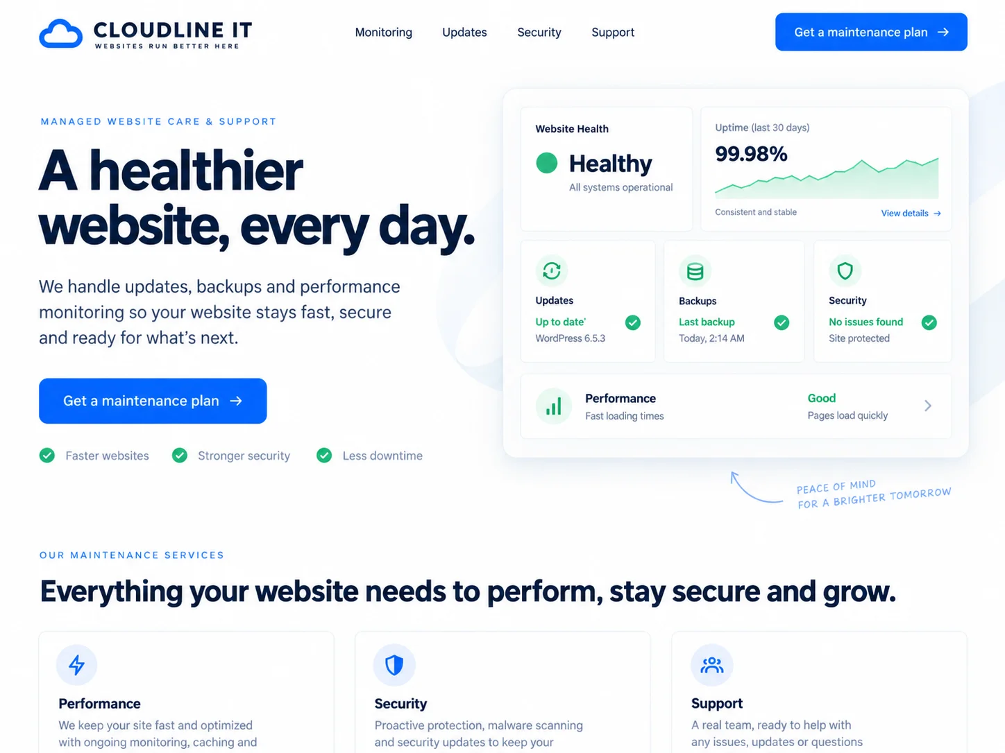 Website Maintenance — Structure & speed